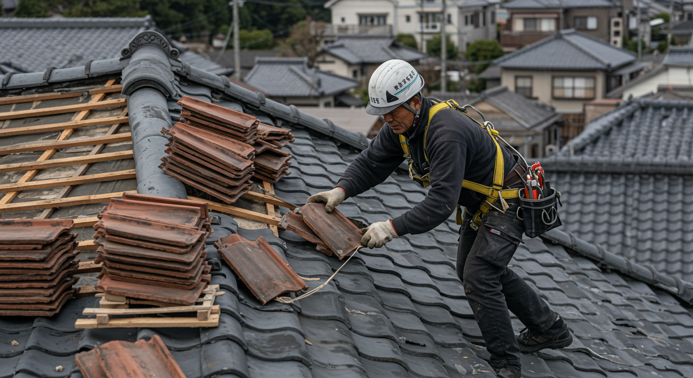 瓦葺き替え